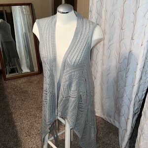 Grey with sparkling yarn throughout.